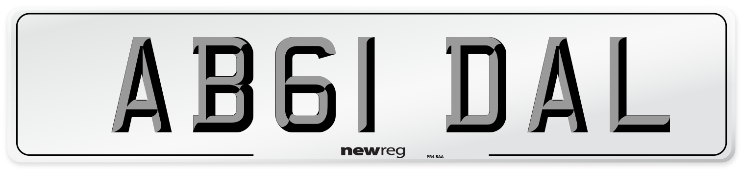 AB61 DAL Number Plate from New Reg